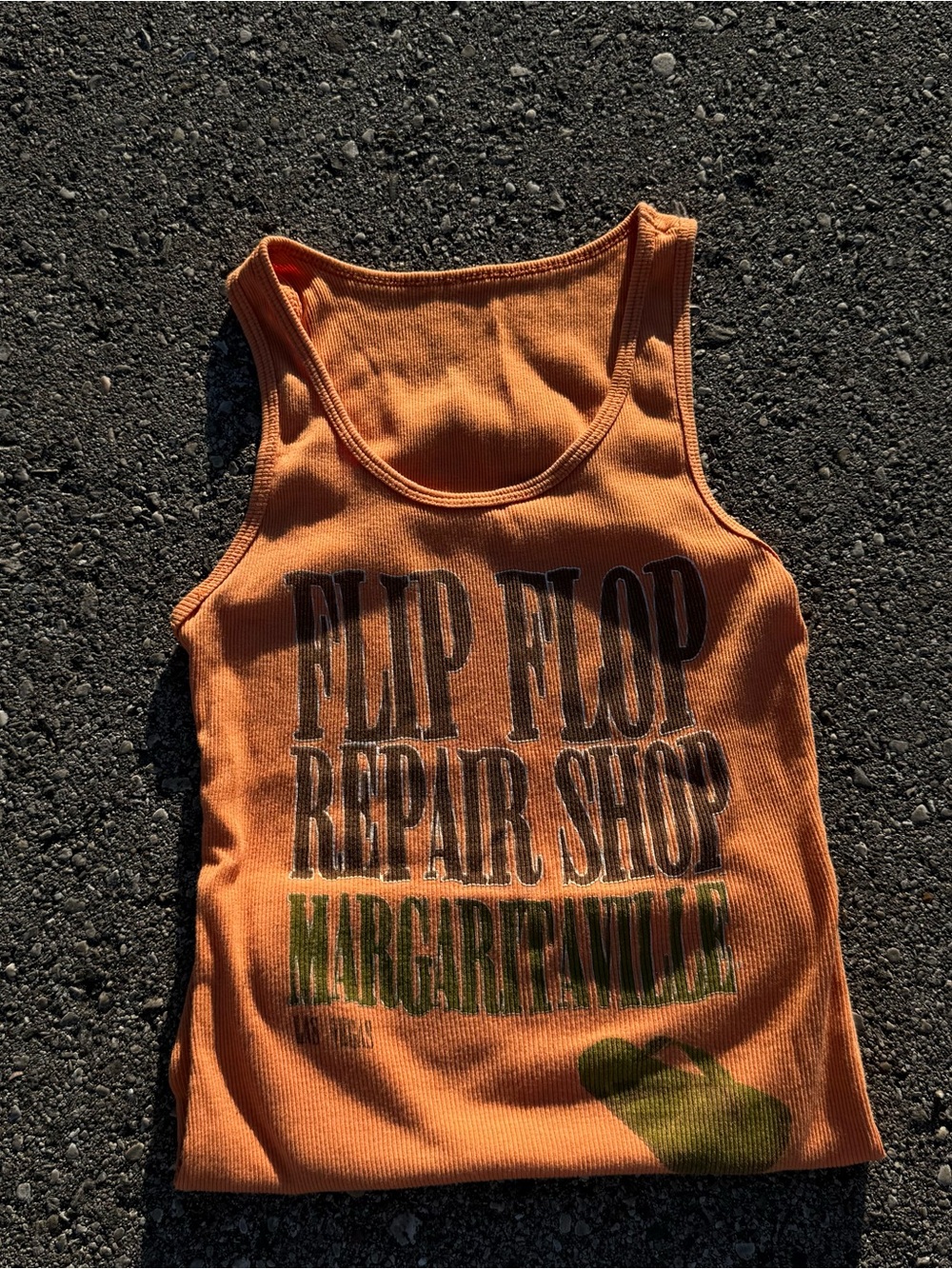 Y2K Orange Graphic Tank